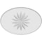 Ekena Millwork Standard Dalton Flower Rosette With Rounded Edge, 7"W x 4 3/4"H x 3/4"P ROSP070X048X075DAL11 - alternate 3
